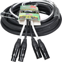 25 Ft. Balanced Dual XLR-M to Dual XLR-F High Performance Audio Cable