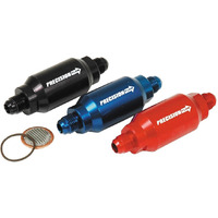 BLK IN-LINE FUEL FILTER  -8AN X 4'