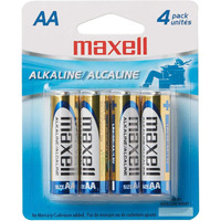 Maxell 723465 Ready-to-go Long Lasting and Reliable Alkaline AA Battery 4-pk