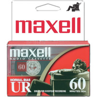 Maxell 109024 60 Minute Storage Capacity Normal Bias Type Flat Packs 2 Pack Cassettes