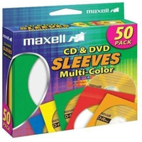50PK COLOR CD/DVD SLEEVES
