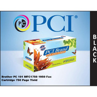 PCI Brand Brother PC101PC New Compatible Replacement For Brother PC101 Black Thermal Printer Ribbon 750 Page Yield