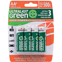 UltraLast Green High Power/Capacity NiMH 4-Pack AA.