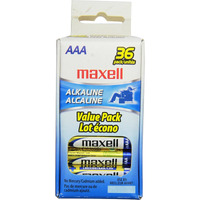 Maxell 723815 AAA Performance Long Lasting Alkaline Batteries - 36 Pack, Computer