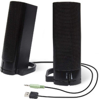 USB Stereo Speaker with Magnetic Design, Black Color, RoHS
