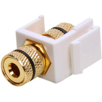 Keystone Jack - Banana Jack White with Black Ring