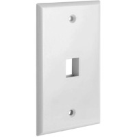 Keystone Jack Wall Plate With One Hole Standard Keystone - White
