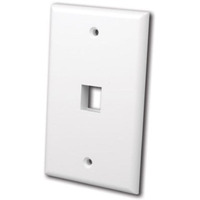 MultiMedia Keystone Wall Plate 1 Port White
