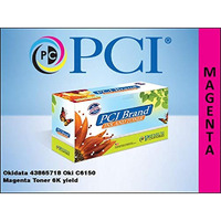 PCI Brand Okidata 43865718-PCI New Compatible Replacement For Okidata 43865718 Magenta Toner Cartridge 6000 Page Yield