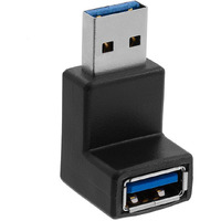 USB 3.0 A Male to A Female Right Angle Adapter - 90 Degree