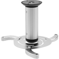 Cmple - Universal Adjustable Ceiling Projector Mount, 360 Degree Swivel Rotatable Projector Bracket - Max 22lbs (Silver)