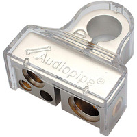BATTERY TERMINAL AUDIOPIPE NEGATIVE - PLATINUM FINISH