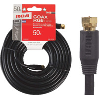 RCA VHB655R RG6 Coaxial Cable (50ft; Black)