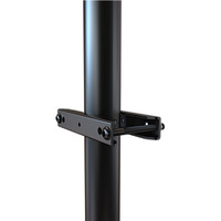 Clamp attaches to unistrut, pipe or any round or rectangular structure up to 3.5" in diameter