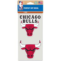 Chicago Bulls Decal 4x4 Die Cut Set of 2