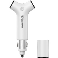 Schatzii T-BONE 3 in1 Car Charger+PwrBnk+LED Flashlight   White