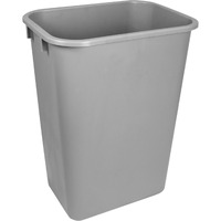 School Smart Indoor Waste Basket, 40 Quart, Gray, Each