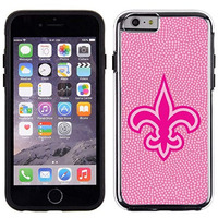 New Orleans Saints Phone Case Pink Football Pebble Grain Feel iPhone 6 CO