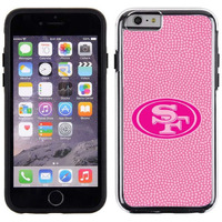 San Francisco 49ers Phone Case Pink Football Pebble Grain Feel iPhone 6 CO