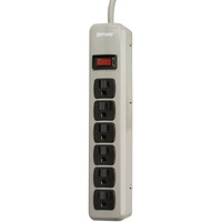 POWER STRIP 6OUT GRY (Pack of 1)