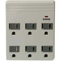 SURGE WALL TAP 6OUT GRY (Pack of 1)