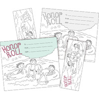 Barker Creek Color Me! Honor Roll Awards and Bookmarks Set , Pack of 30