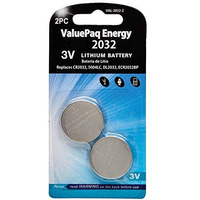 Dantona VAL-2032-2 ValuePaq Energy 2032 Lithium Coin Cell Batteries, 2 pk