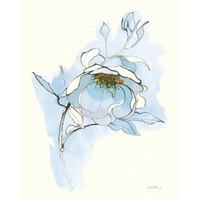 Carols Roses V Blue -Paper Art-22"x26"