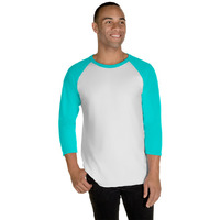 Unisex Premium Blend Ring-Spun 34 Sleeve Raglan T-Shirt - WHITE cHAR HTHR - 3XL(D0102H7M0c8)
