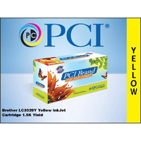 PCI Brand Brother LC3029Y-PCI New Compatible Replacement For Brother LC3029Y Yellow InkJet Cartridge 1500 Page Yield