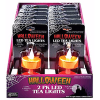 9007964 FLAMELESS LED TEA LGHTS Magic Seasons Orange No Scent Flameless LED Tea Lights 1.5 in. H (Pack of 12)