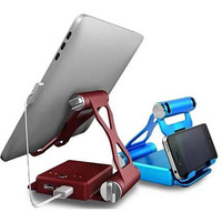 Podium Style Stand With Extended Battery Up To 200% For iPad, iPhone And Other Smart Gadgets(D0102HEYEC7.)