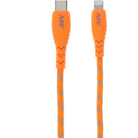 7' Hi Vis Lightning to C Cable Orange