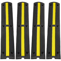 VEVOR 4 PCs 39'' Cable Protector Ramp 18000 lbs Speed Bump Floor Cable Protector