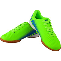 Vizari Kids Santos JR ID Indoor Soccer Shoes for Girls and Boys (Green/Blue, 8 US Toddler)