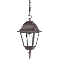 Antique Brown Beveled Glass Outdoor Hanging Light
