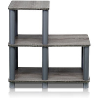Furinno 14032GY/GY Turn-N-Tube Accent Decorative Shelf, French Oak/Grey