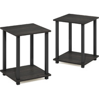 Furinno 12127EX/BK Simplistic End Table, Set of Two, Espresso/Black