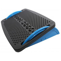 FR-9PB Ergonomic Foot Rest with Massage Function, Floating Tilt for Maximum Comfort, Plastic Support, Black / Blue Color