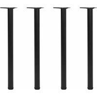 vidaXL 4 Height Adjustable Table Legs Black 34.3"