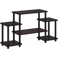 Furinno 11257DWN Turn-N-Tube No Tools Entertainment Center, Dark Walnut