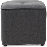 Baxton Studio Corinne Modern and Contemporary Dark Grey Fabric Upholstered Ottoman