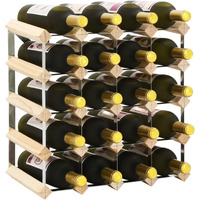 vidaXL Wine Rack for 20 Bottles Solid Pinewood