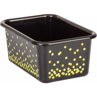 BLACK CONFETTI SMALL PLASTIC BIN