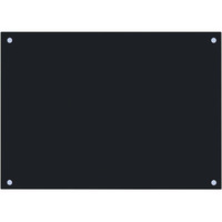 vidaXL Kitchen Backsplash Black 27.6"x19.7" Tempered Glass