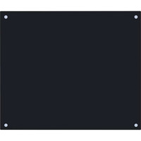 vidaXL Kitchen Backsplash Black 27.6"x23.6" Tempered Glass
