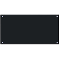 vidaXL Kitchen Backsplash Black 31.5"x15.7" Tempered Glass