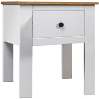 vidaXL Bedside Cabinet White 18.1"x15.7"x22.4" Pine Panama Range