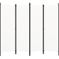 vidaXL 4-Panel Room Divider Cream White 78.7"x70.9"