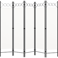 vidaXL 5-Panel Room Divider Cream White 78.7"x70.9"